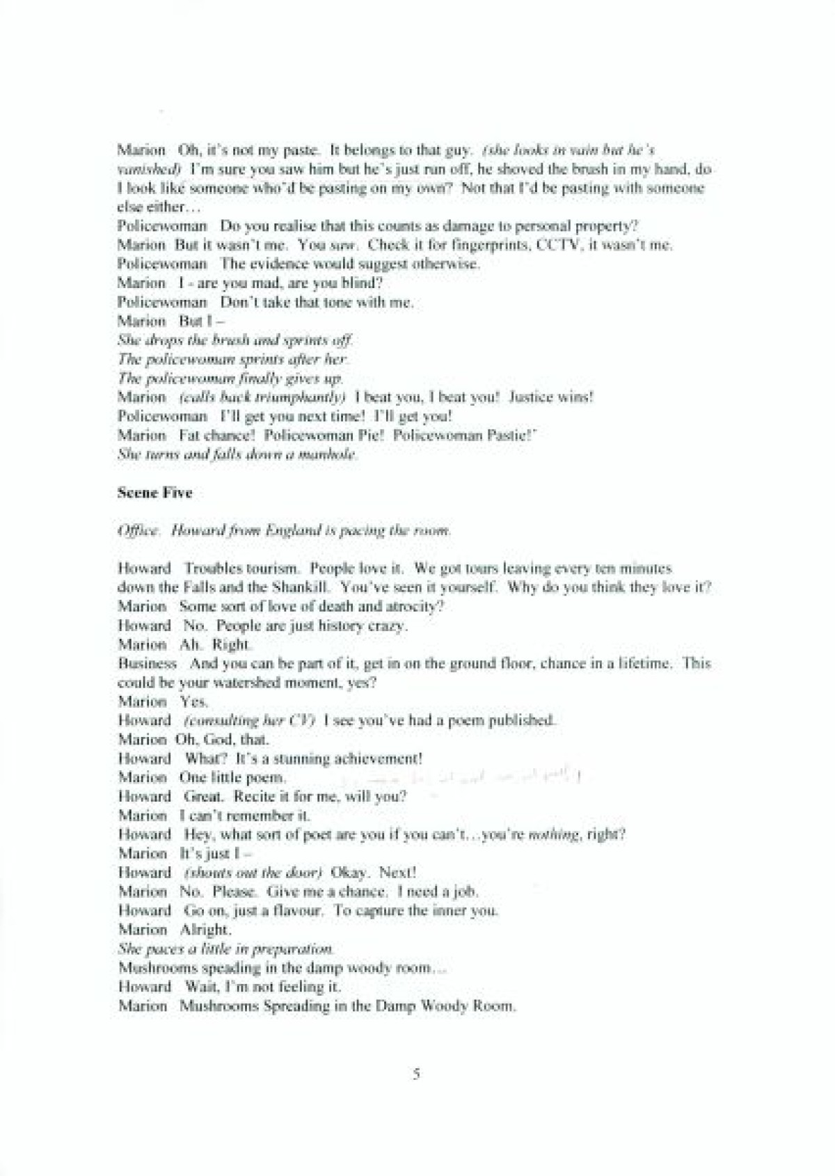 Section of script | extraORDINARYwomenNI