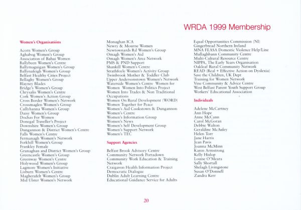 Women's Resource & Development Agency Annual Report | extraORDINARYwomenNI
