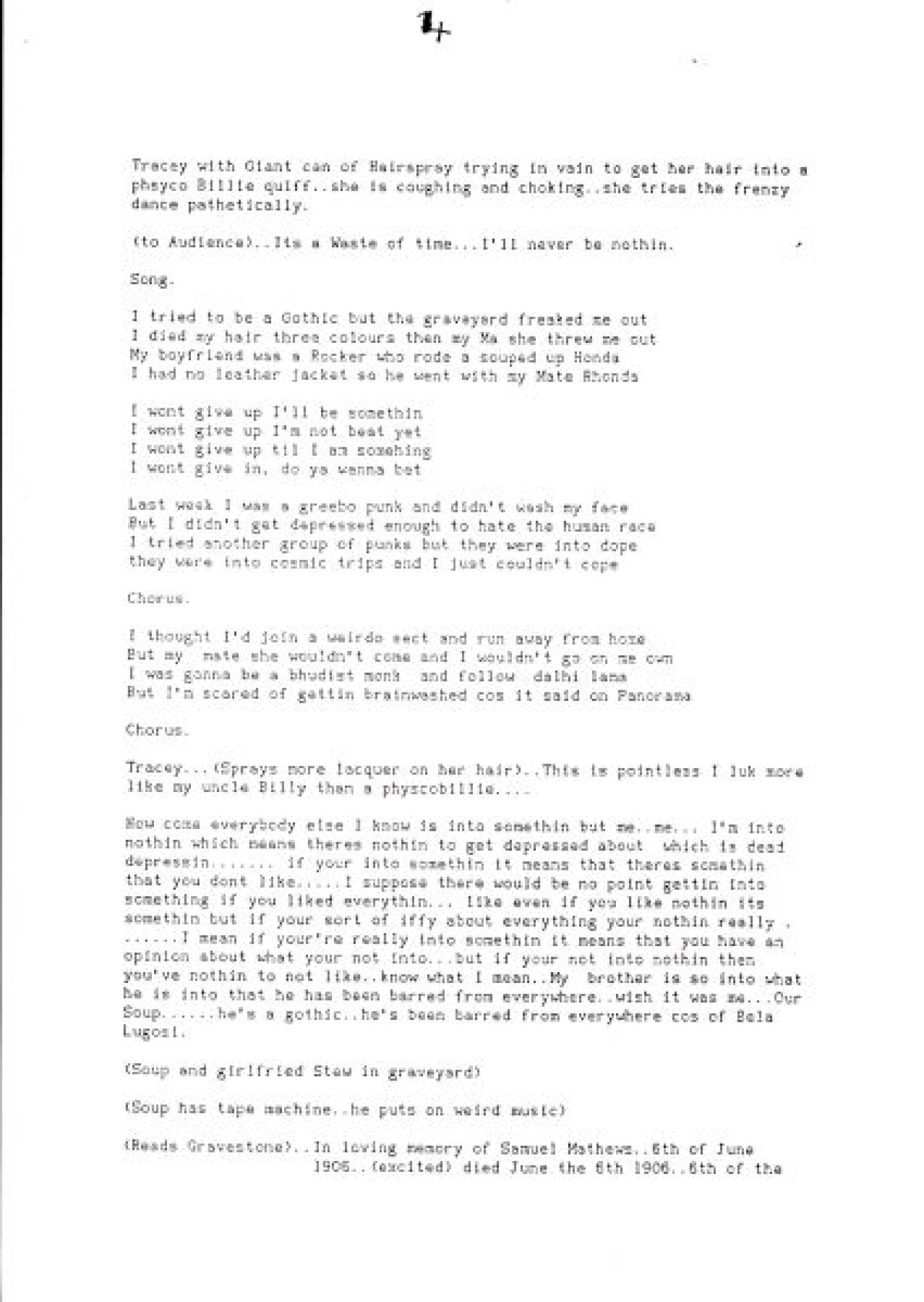 It's a Waste of Time Tracey (script) | extraORDINARYwomenNI