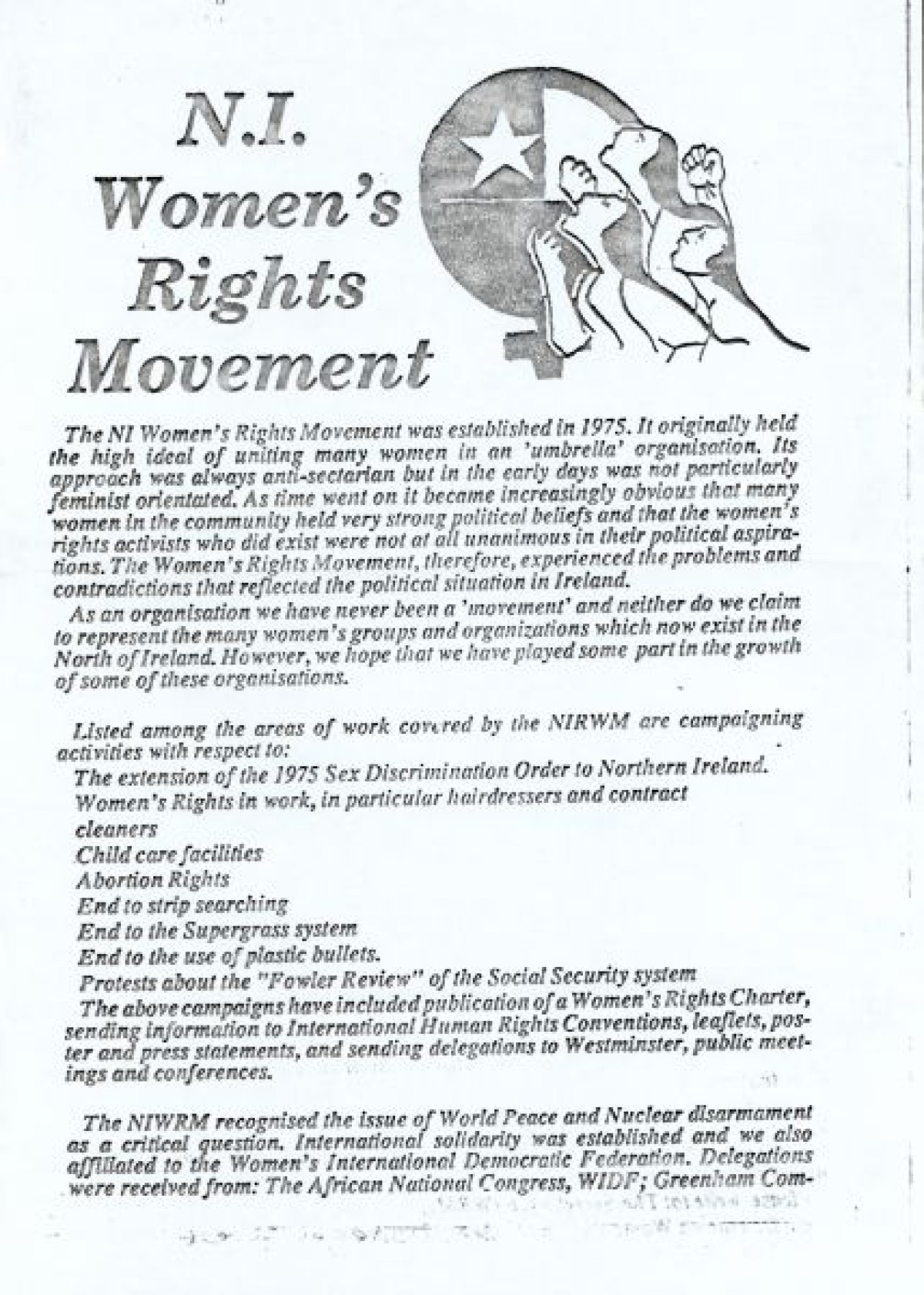 N.I. Women's Rights Movement manifesto | extraORDINARYwomenNI