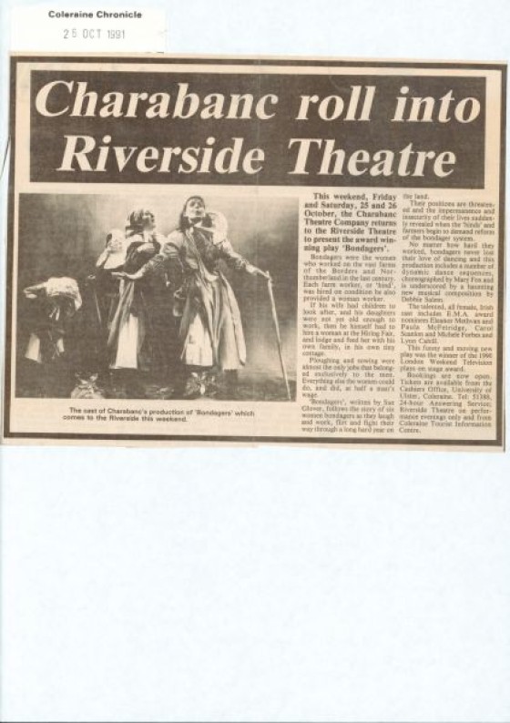 Charabanc Roll into Riverside Theatre | extraORDINARYwomenNI
